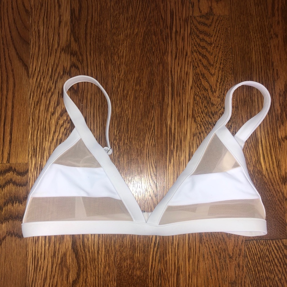 Khassani Swim White Cut Out Top